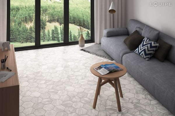 eqipe bardiglio light hexagon
